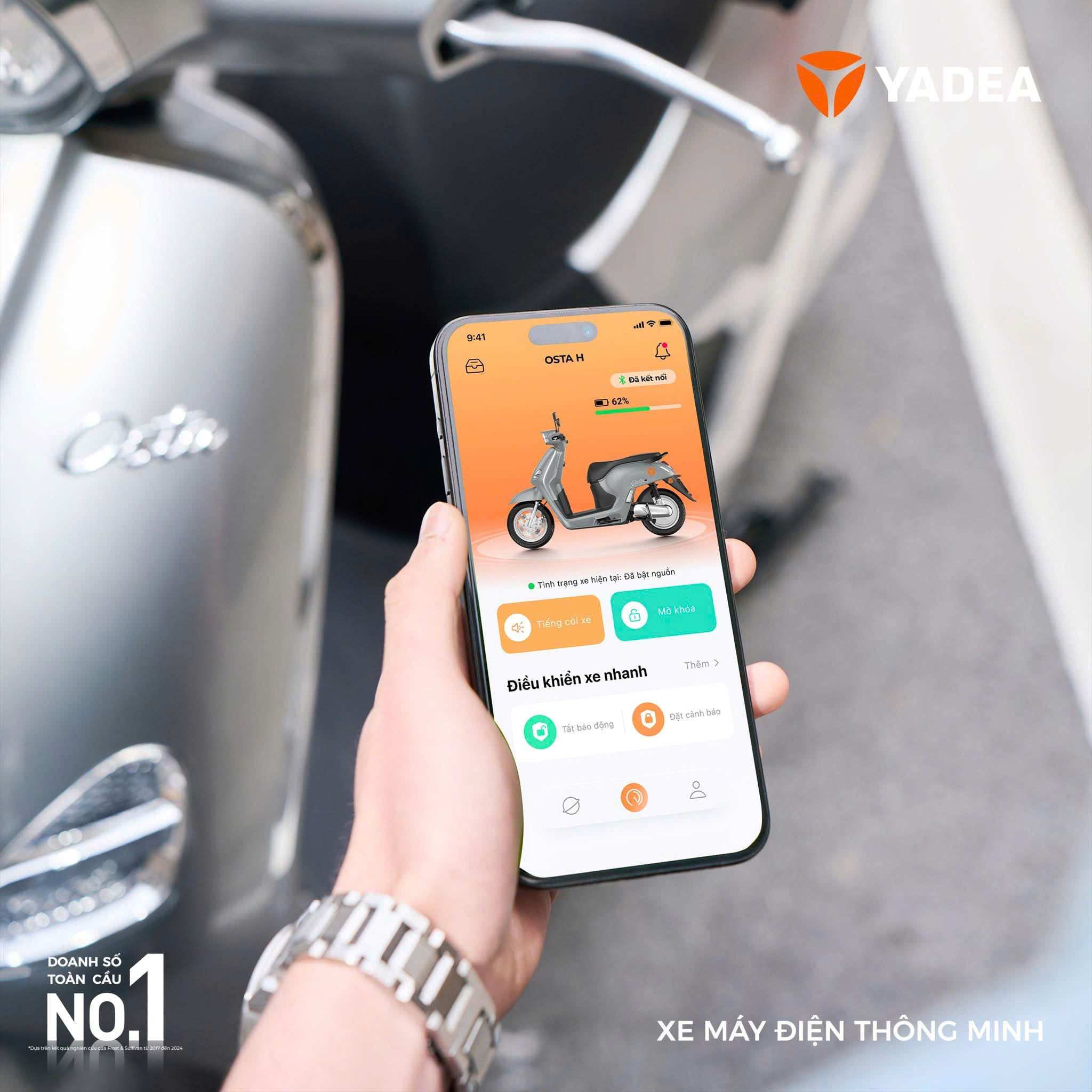 Xe Máy Điện Yadea Osta H Không Cần Bằng, Đi 120km Xe Điện Vĩnh Trường Đồng Tháp