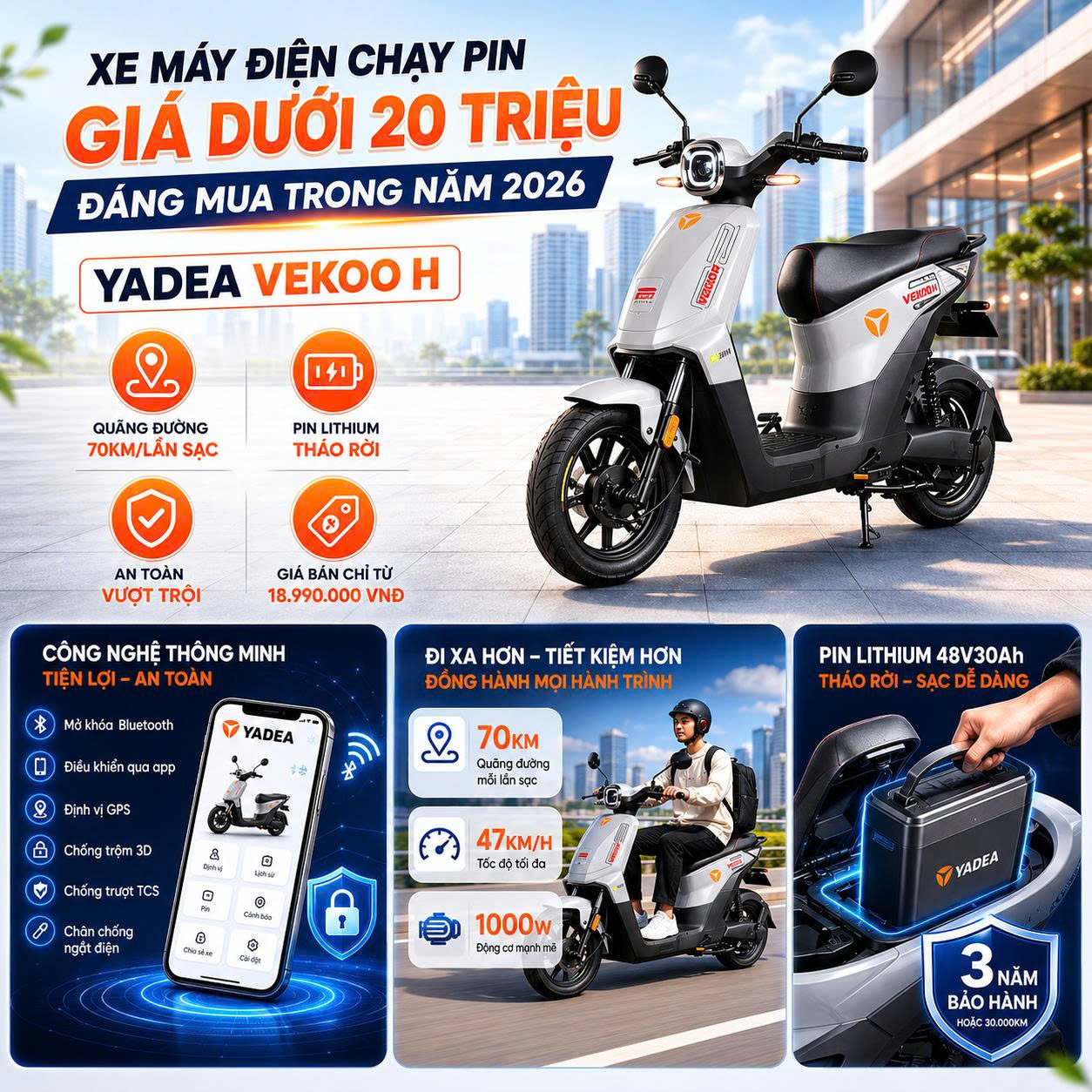Yadea Vekoo H Có Gi Nổi Bật Trong Phân Khúc Dưới 20 Triệu Xe Điện Vĩnh Trường Đồng Tháp