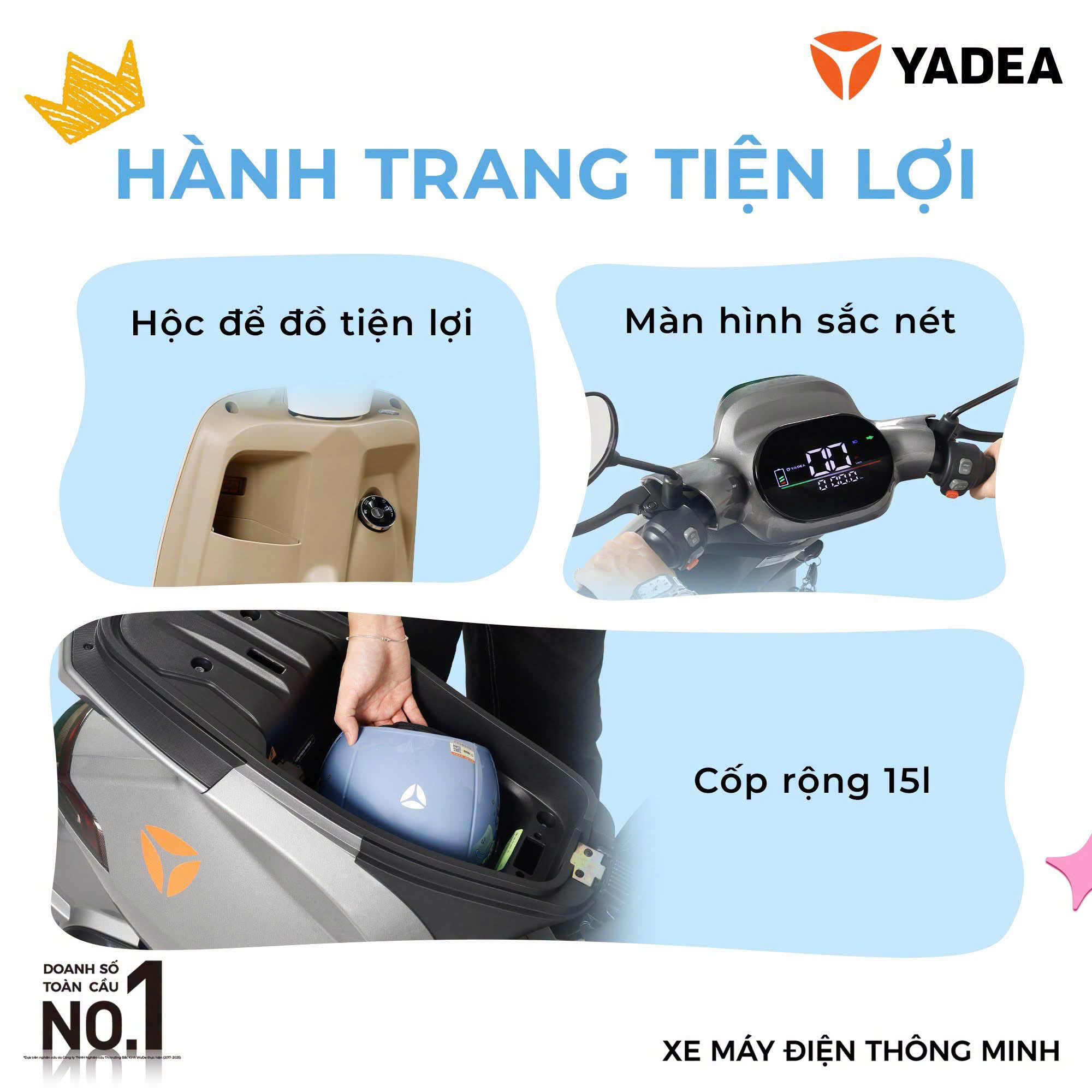 Khám Phá Yadea iCandy – Xe Điện Học Sinh Đi 70km Xe Điện Vĩnh Trường Đồng Tháp